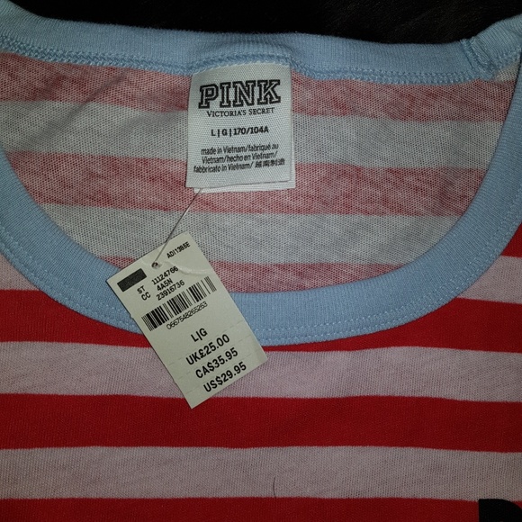 🆕️ VS PINK Stripe Graphic T-Shirt - Picture 4 of 7